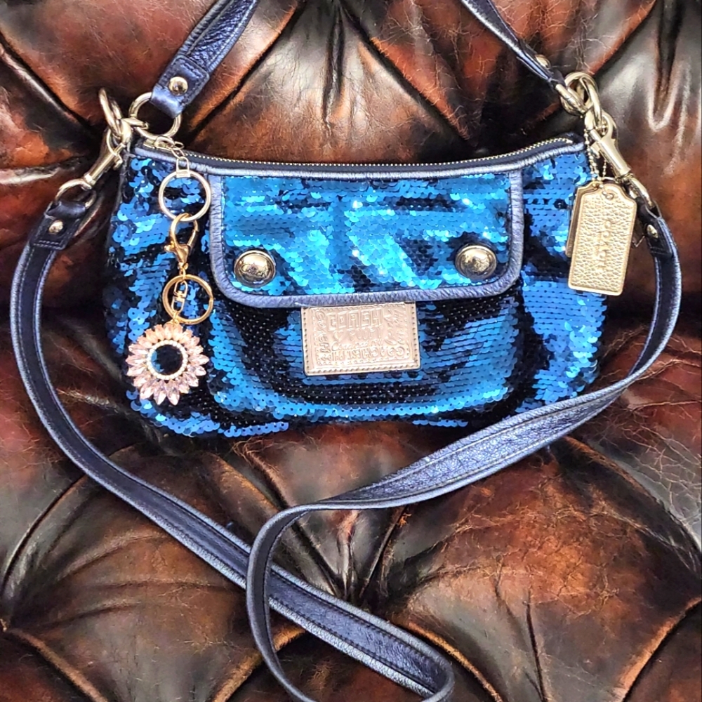Coach Poppy Sequins Bag EUC